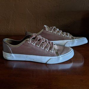 2/$18 Mossimo Pewter Jena Satin Sneakers Velvet Laces